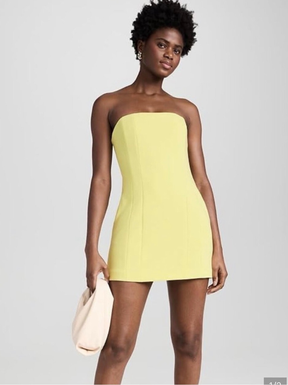 A.L.C. Strapless Lemon Yellow Mini Dress - Picture 2 of 11